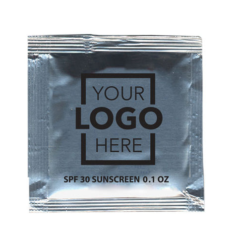 Custom Small Sunscreen Packets SPF30 (USA MADE)