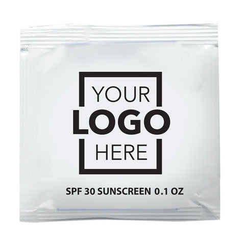 Custom Small Sunscreen Packets SPF30 (USA MADE)