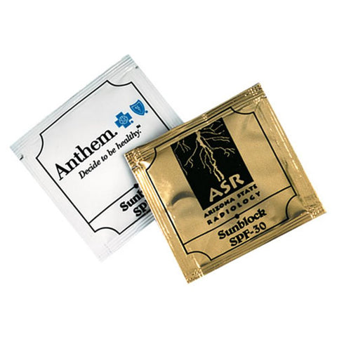 Custom Small Sunscreen Packets SPF30 (USA MADE)
