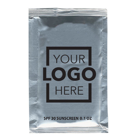 Custom Large Sunscreen Packets SPF30 (USA MADE)