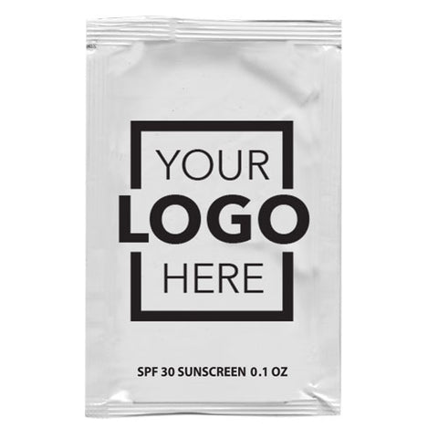 Custom Large Sunscreen Packets SPF30 (USA MADE)