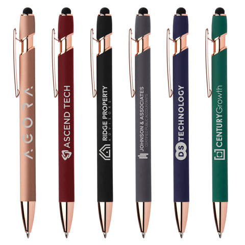 Custom Ellipse Softy Rose Gold Classic Stylus Pen