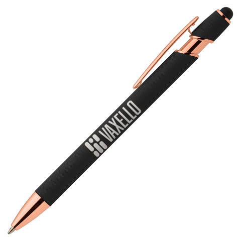 Promotional Softy Micro Knurl Stylus Pen Laser Engraved
