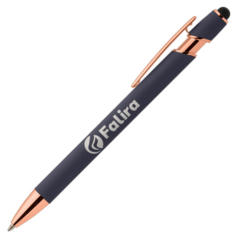 Promotional Softy Micro Knurl Stylus Pen Laser Engraved