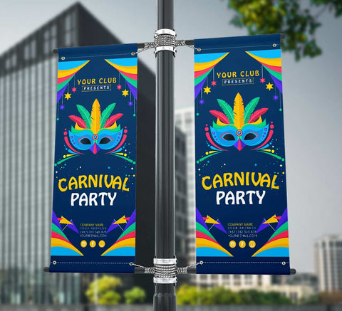 Custom Printed Pole Banner Printed on Both Sides