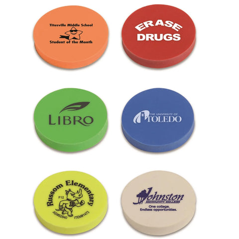 Personalized Round Eraser Printed