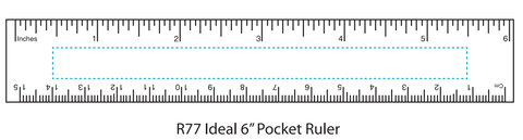 Promotional Ideal 6" Pocket Ruler