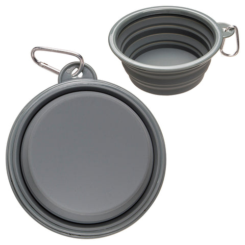 Custom Feed 'N Go Collapsible Pet Bowl with Carabiner