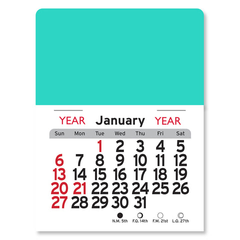 Personalized Rectangle Peel-N-Stick USA Made Calendar