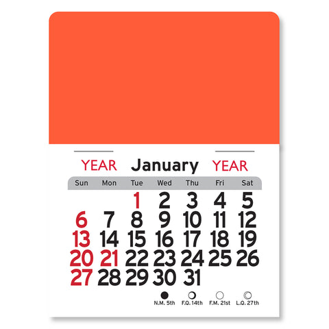 Personalized Rectangle Peel-N-Stick USA Made Calendar