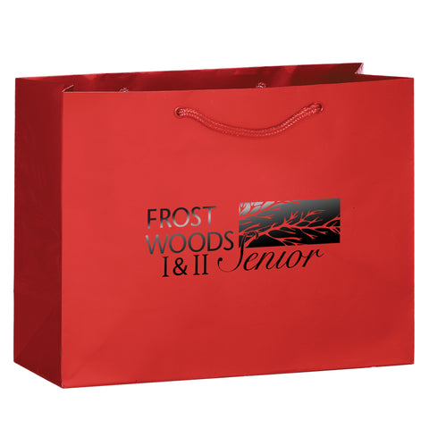 Personalized Gloss Laminated Euro Tote Bag Imprinted with Your Logo 13x5x10