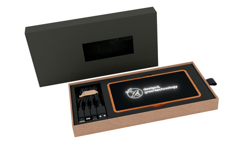 Promotional SCX Design® Maple Wood Wireless Power Bank 5000 mAh Printed