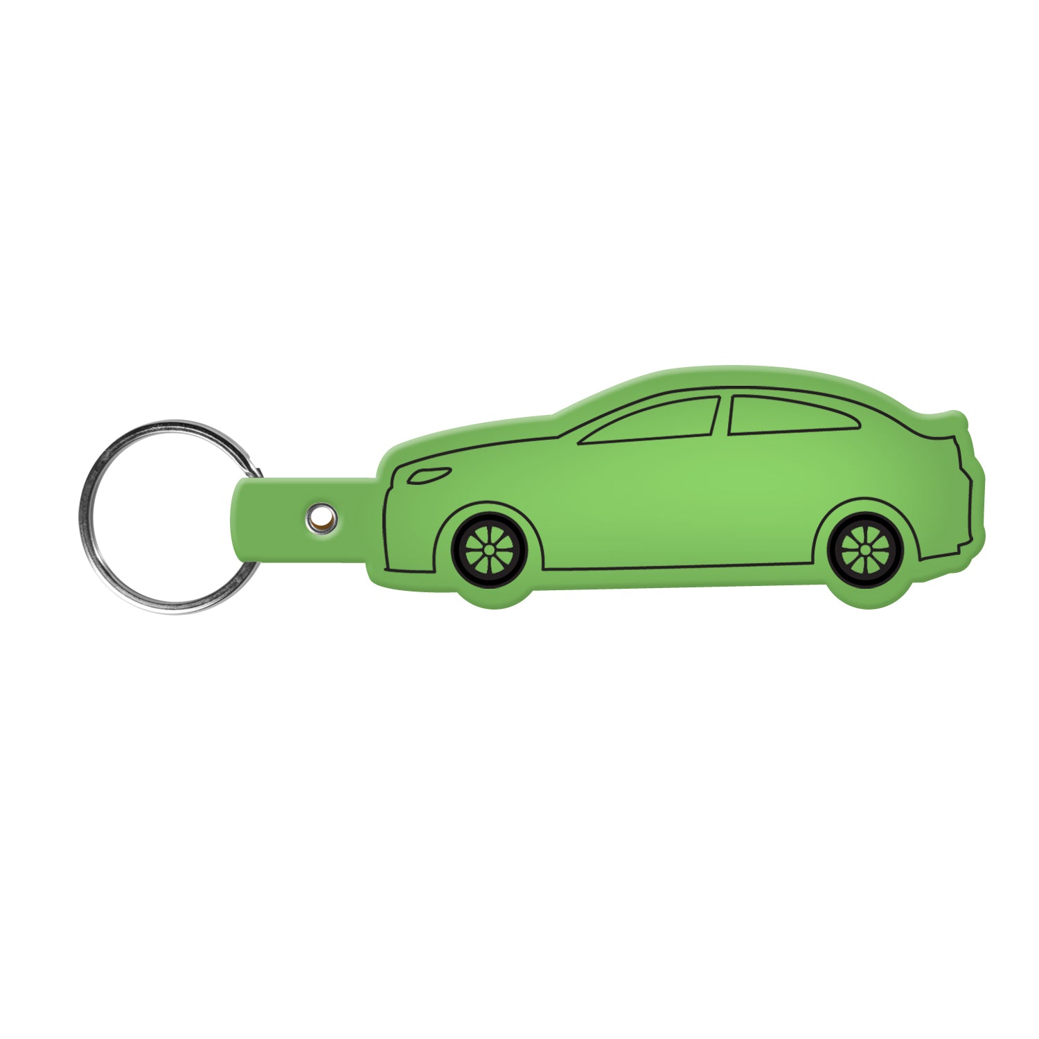 Personalized Car Shaped Flexible Key Tags Printed on Car Key Chains