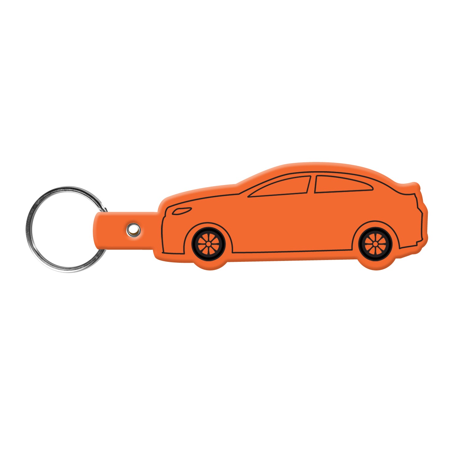 Personalized Car Shaped Flexible Key Tags Printed on Car Key Chains