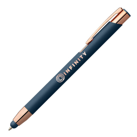 Promotional Crosby Softy Rose Gold Stylus Pen Laser Engraved