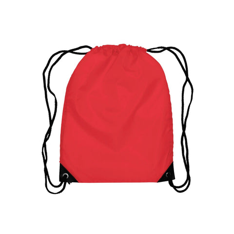 Custom Printed Broadway Drawstring Backpack Polyester Metallic imprint