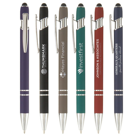 Custom Ellipse Softy Stylus Pen Laser Engraved with Your Imprint