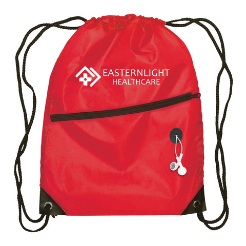 Custom Printed Daypack Drawstring Backpack Polyester Printed with Logo