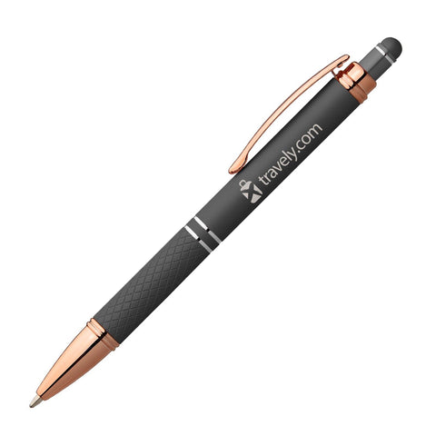 Promotional Phoenix Softy Rose Gold Stylus Pen Laser Engraved