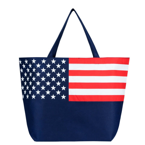 Promotional American Flag Non-Woven Tote Bag Printed