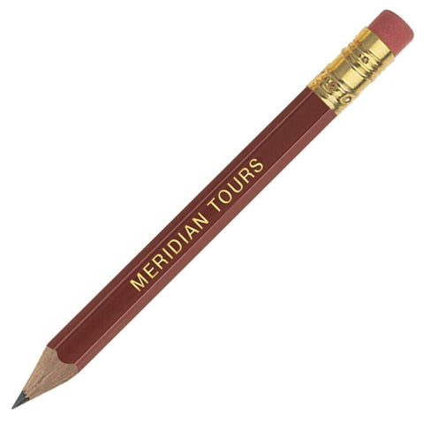 Personalized Hex Golf Pencil with Eraser Imprinted with your Text