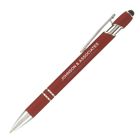 Custom Ellipse Softy Stylus Pen Laser Engraved with Your Imprint