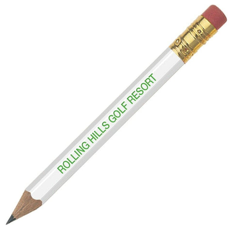 Personalized Hex Golf Pencil with Eraser Imprinted with your Text