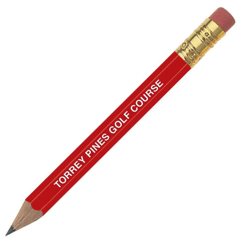 Personalized Hex Golf Pencil with Eraser Imprinted with your Text