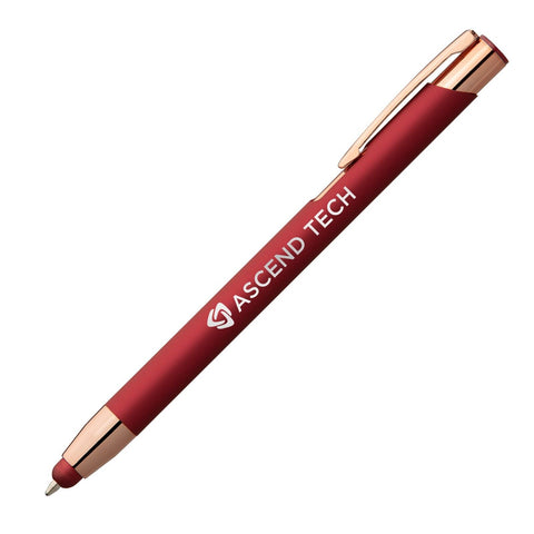 Promotional Crosby Softy Rose Gold Stylus Pen Laser Engraved