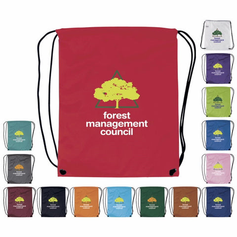 Promotional Polyester Drawstring Backpack Printed with your Logo