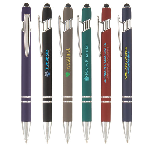 Promotional Ellipse Softy Stylus Pens Printed in Full Color