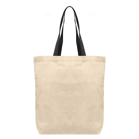 Promotional Tonga 5 oz. Natural Cotton Tote w/ Color Straps Printed