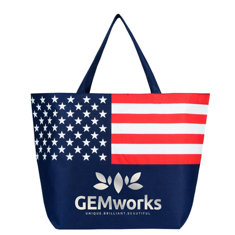 Personalized American Flag Non-Woven Tote Bag
