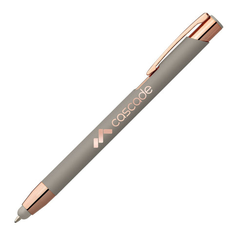 Promotional Crosby Softy Rose Gold Stylus Pen Laser Engraved
