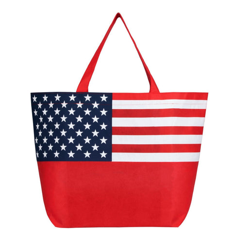 Promotional American Flag Non-Woven Tote Bag Printed