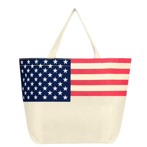 Promotional American Flag Non-Woven Tote Bag Printed