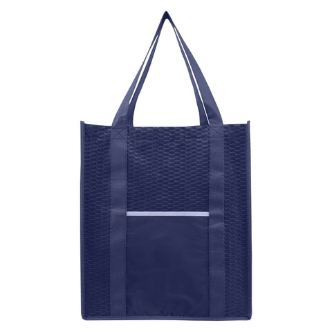 Custom North Park Deluxe Non-Woven Shopping Tote Bag Metallic Imprint