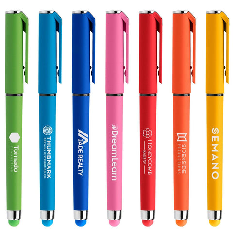 Personalized Islander Softy Brights Gel Stylus Pen Printed with your logo