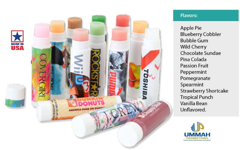 Personalized USA MADE Lip Balm With Your Logo, Graphics, Info or Message