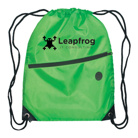 Custom Printed Daypack Drawstring Backpack Polyester Printed with Logo