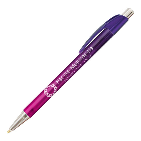 Personalized Sleek Elite Slim Ombre Click Pen Printed