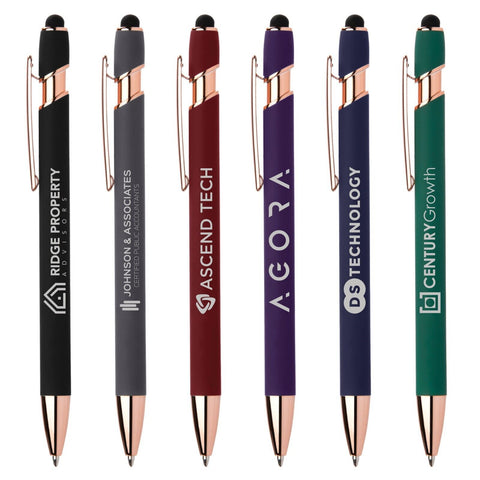 Custom Ellipse Softy Rose Gold Classic Stylus Pen