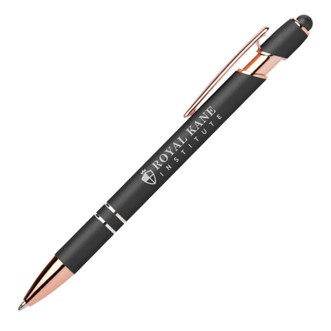 Personalized Ellipse Softy Rose Gold Metallic Stylus Pen