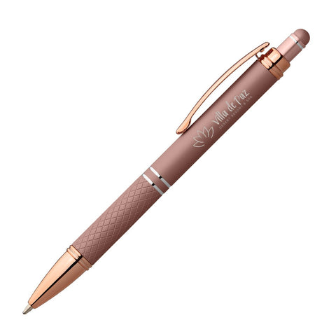 Promotional Phoenix Softy Rose Gold Stylus Pen Laser Engraved