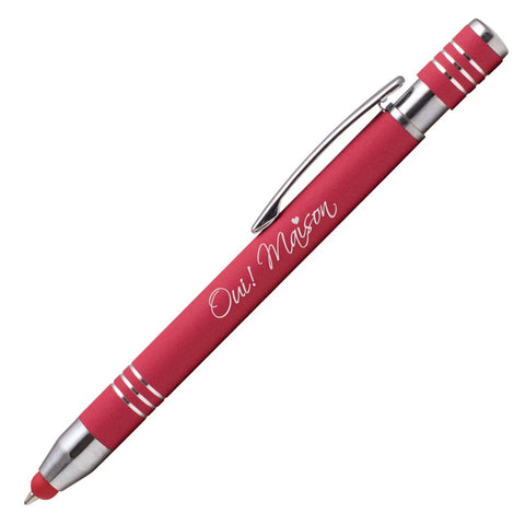 Personalized Pen Marin Softy Stylus Pen Laser engraved with your logo - 100 QTY