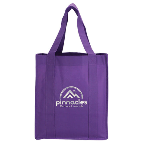 Custom Printed North Park Non-Woven Shopping Tote Bag Metallic imprint