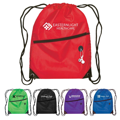Custom Printed Daypack Drawstring Backpack Polyester Printed with Logo