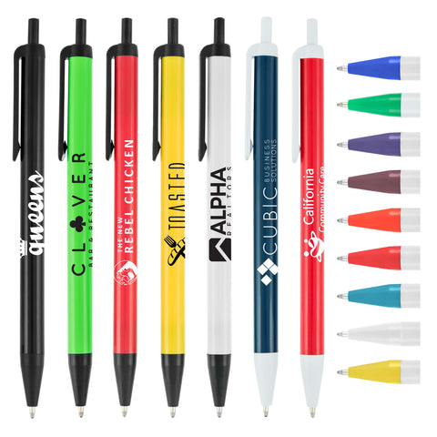 Personalized Biz Click Pen Printed with Your Logo, Contact Info or Message