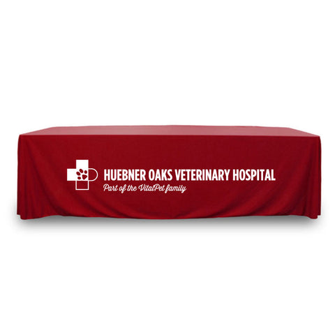 Custom 8 ft. Throw PolyKnit™ Table Cover (One Color Logo)