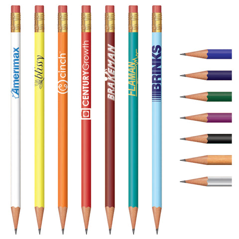 Personalized Round #2 Pencil Printed with Your Logo